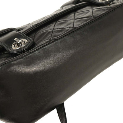 Chanel 2006-2008 Black Lambskin In The Mid 2way Shoulder Handbag