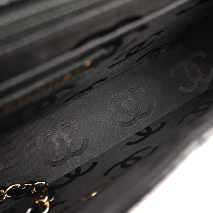 Chanel 2001-2003 Black Patent Leather Choco Bar Single Flap Shoulder Bag