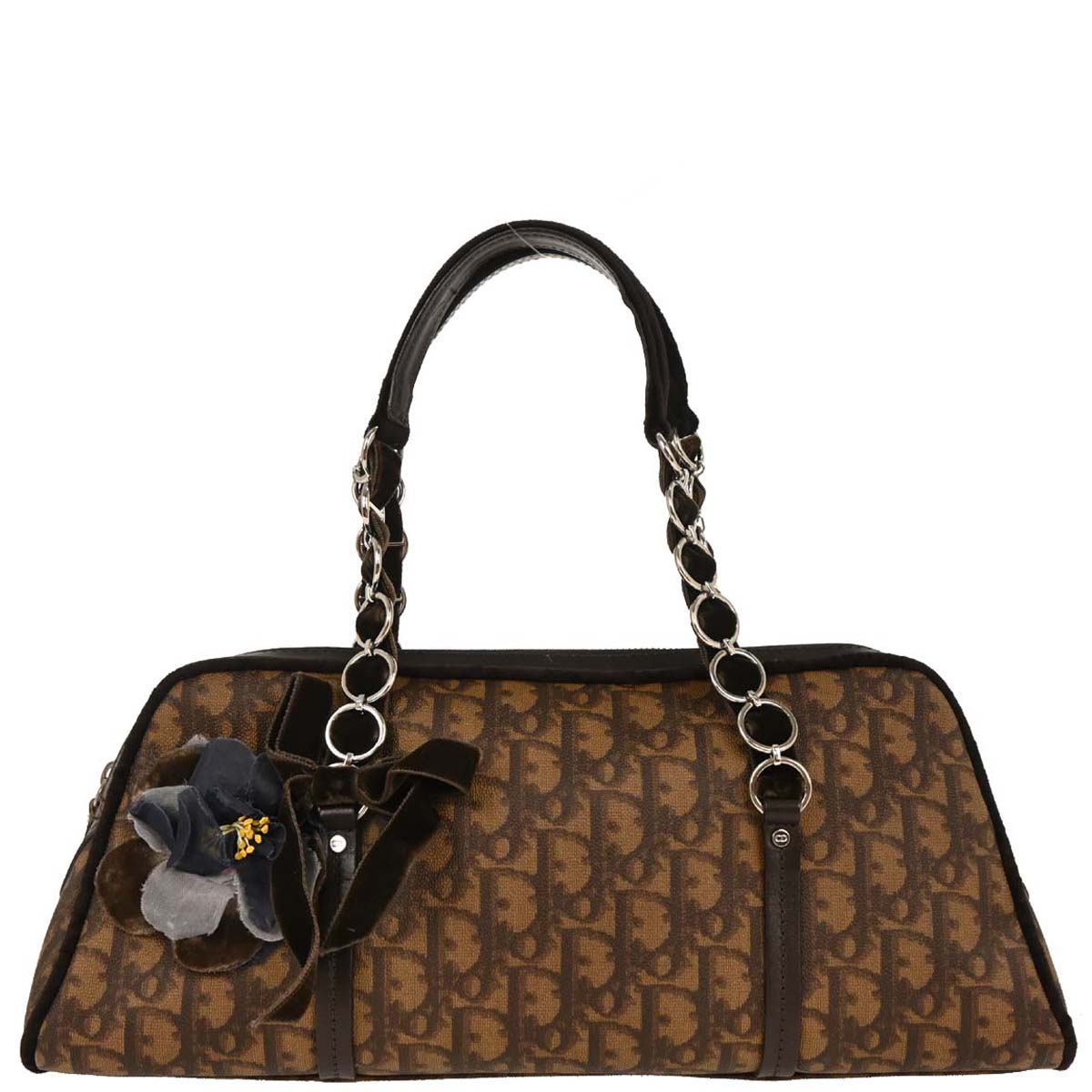 Christian Dior 2005 Brown PVC Trotter Romantic Handbag