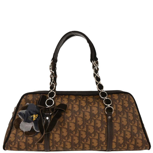 Christian Dior 2005 Brown PVC Trotter Romantic Handbag