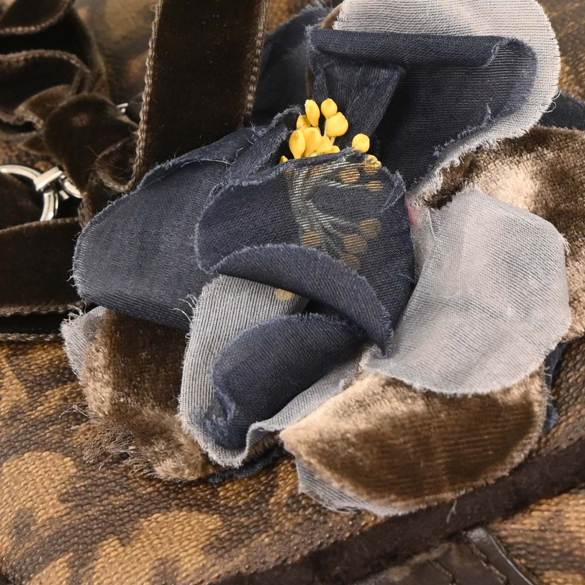 Christian Dior 2005 Brown PVC Trotter Romantic Handbag