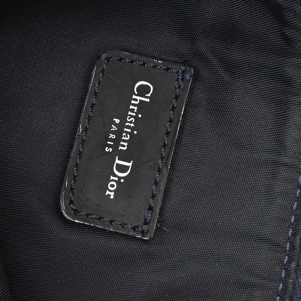 Christian Dior 2001 Canvas Denim Print Saddle Handbag