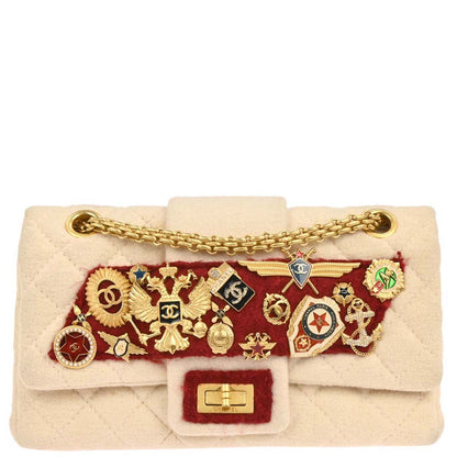 Chanel 2008-2009 Paris Moscow Medium Classic Double Flap Shoulder Bag