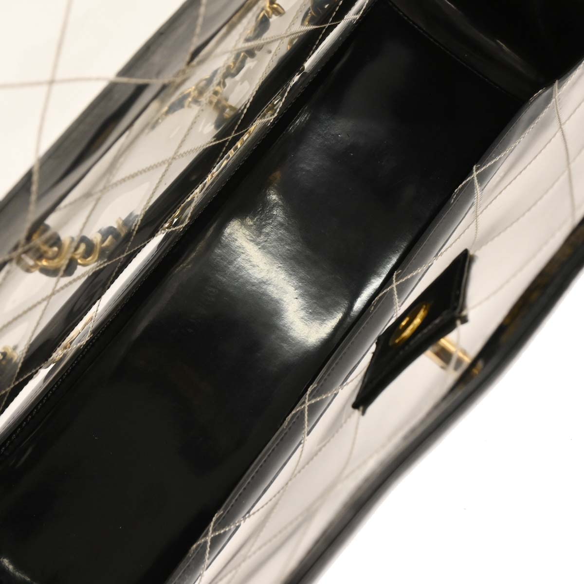 Chanel 1994-1996 Black PVC Maxi Classic Flap Shoulder Bag