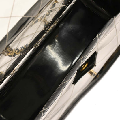 Chanel 1994-1996 Black PVC Maxi Classic Flap Shoulder Bag