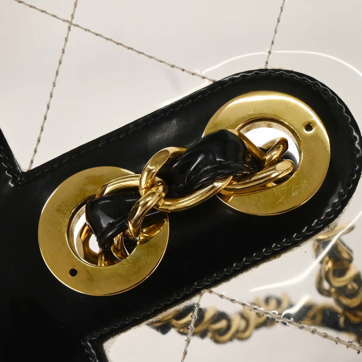 Chanel 1994-1996 Black PVC Maxi Classic Flap Shoulder Bag