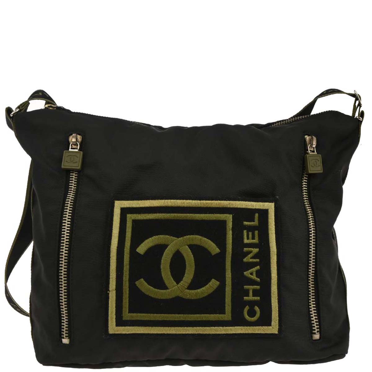 Chanel 2005-2006 Black Nylon Sport Line Shoulder Bag