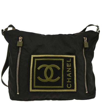 Chanel 2005-2006 Black Nylon Sport Line Shoulder Bag