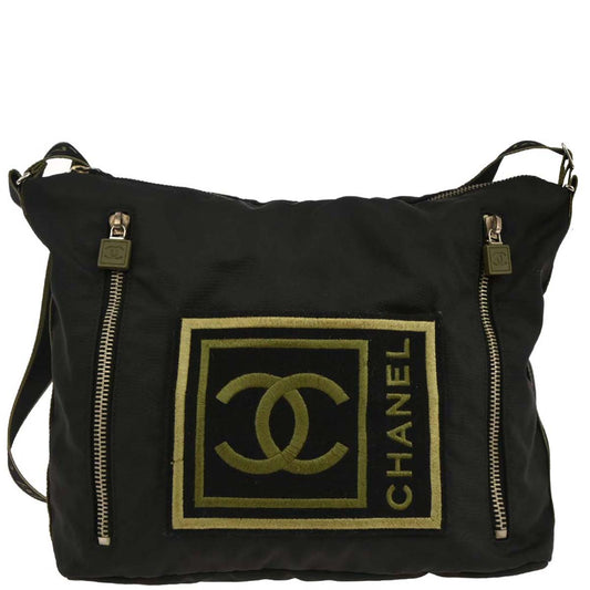 Chanel 2005-2006 Black Nylon Sport Line Shoulder Bag