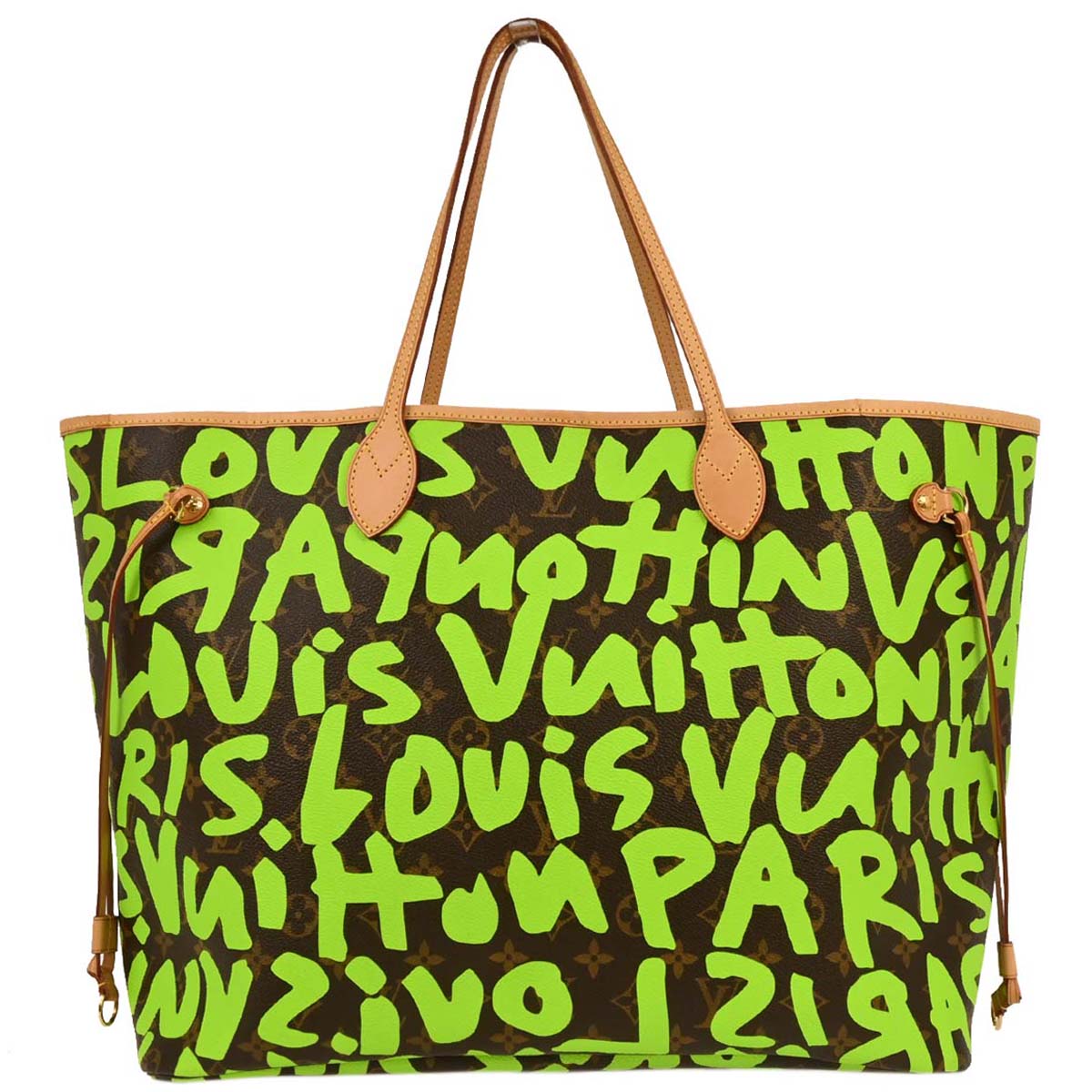 Louis Vuitton Green Monogram Graffiti Neverfull GM Tote M93703