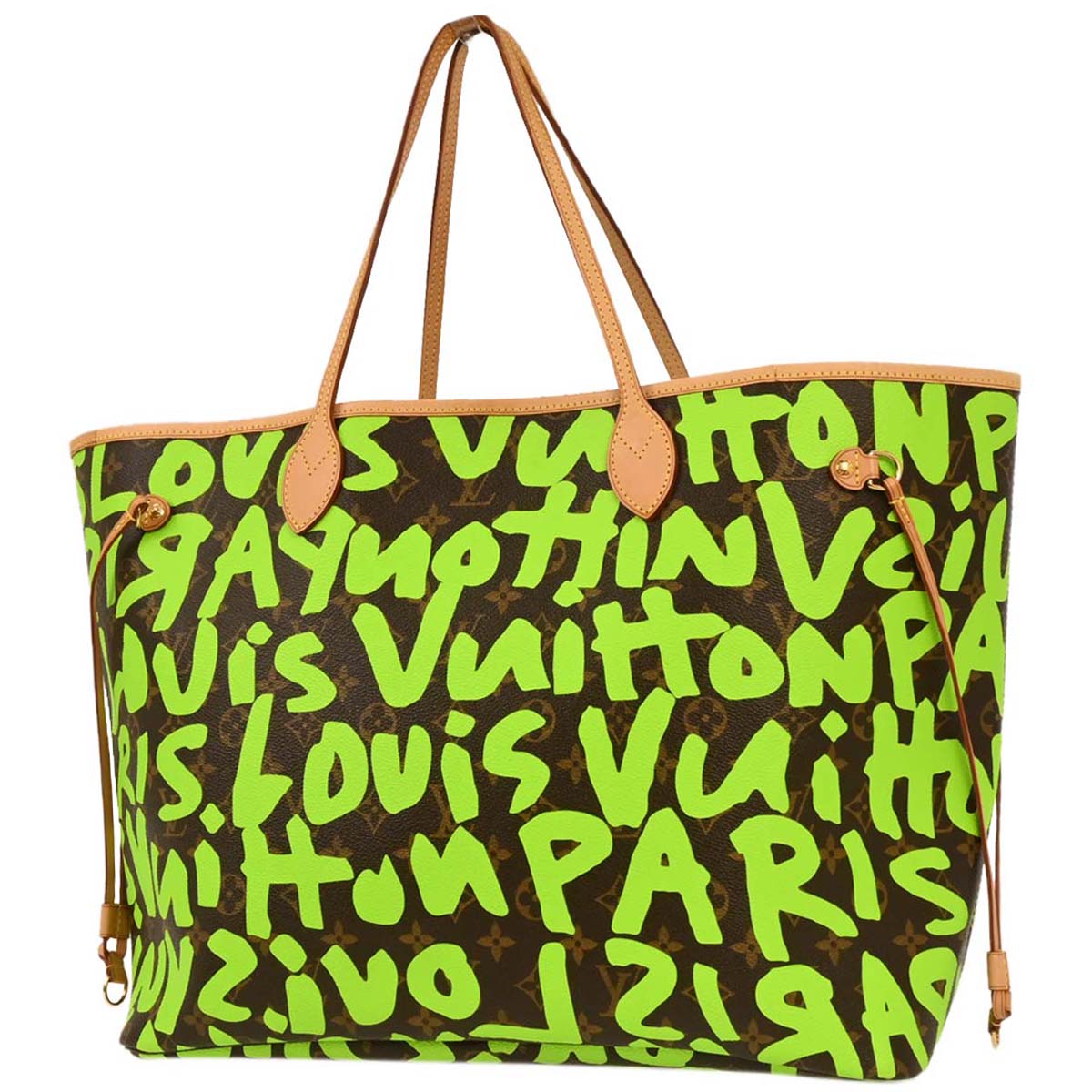 Louis Vuitton Green Monogram Graffiti Neverfull GM Tote M93703
