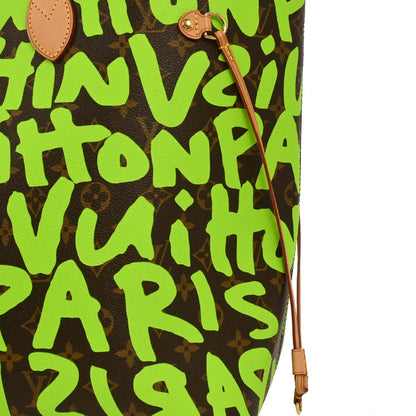 Louis Vuitton Green Monogram Graffiti Neverfull GM Tote M93703