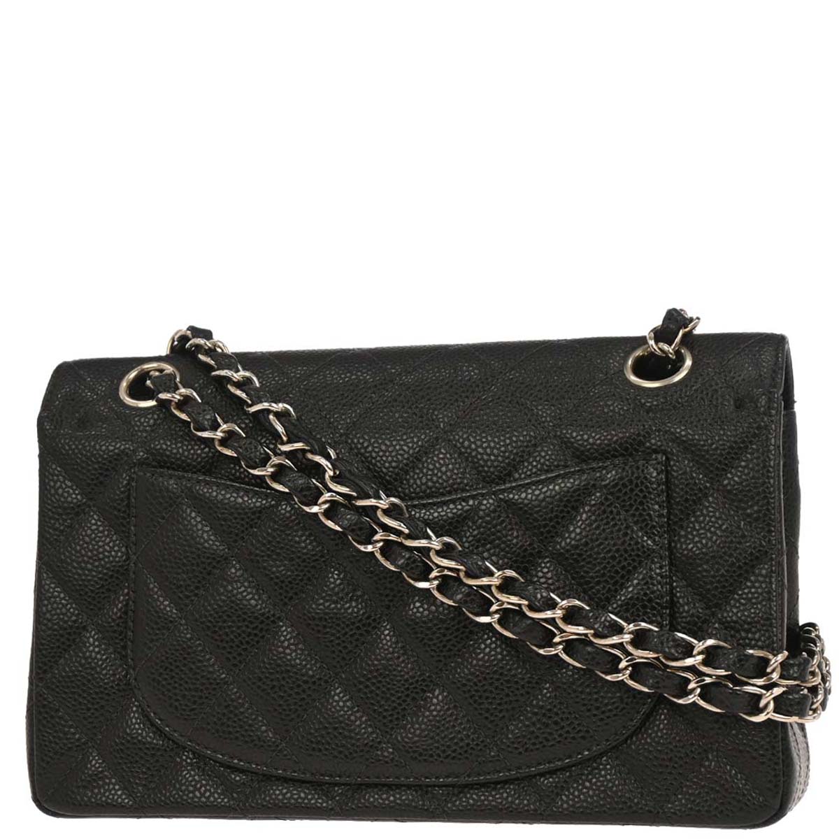 Chanel 2000-2001 Black Caviar Small Classic Double Flap Shoulder Bag