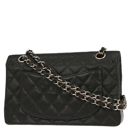 Chanel 2000-2001 Black Caviar Small Classic Double Flap Shoulder Bag