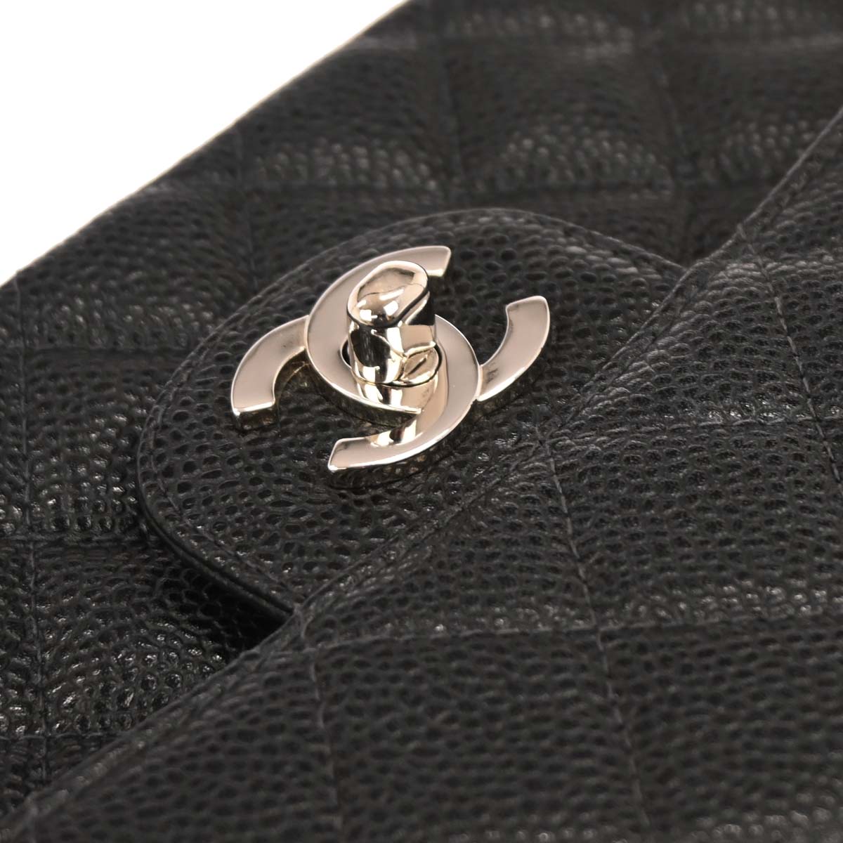 Chanel 2000-2001 Black Caviar Small Classic Double Flap Shoulder Bag