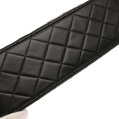 Chanel 1994-1996 Black Lambskin Paris Single Flap Chain Shoulder Bag