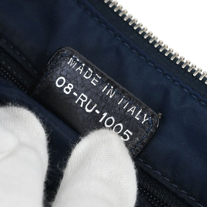 Christian Dior 2005 Navy Denim Trotter Flight Saddle Shoulder Bag