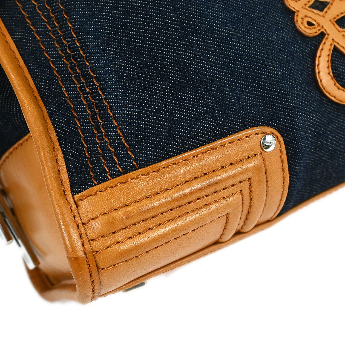 Loewe Navy Denim Amazona 28 Handbag