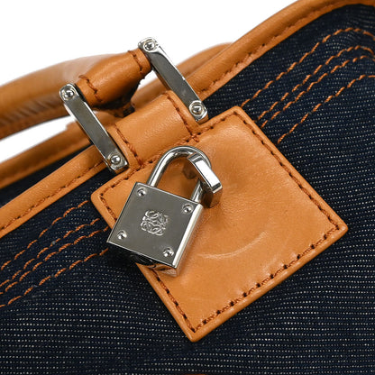 Loewe Navy Denim Amazona 28 Handbag