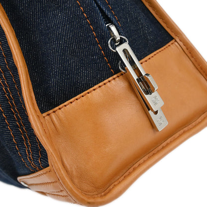 Loewe Navy Denim Amazona 28 Handbag