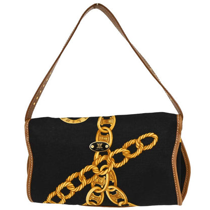 Celine Black Canvas Handbag