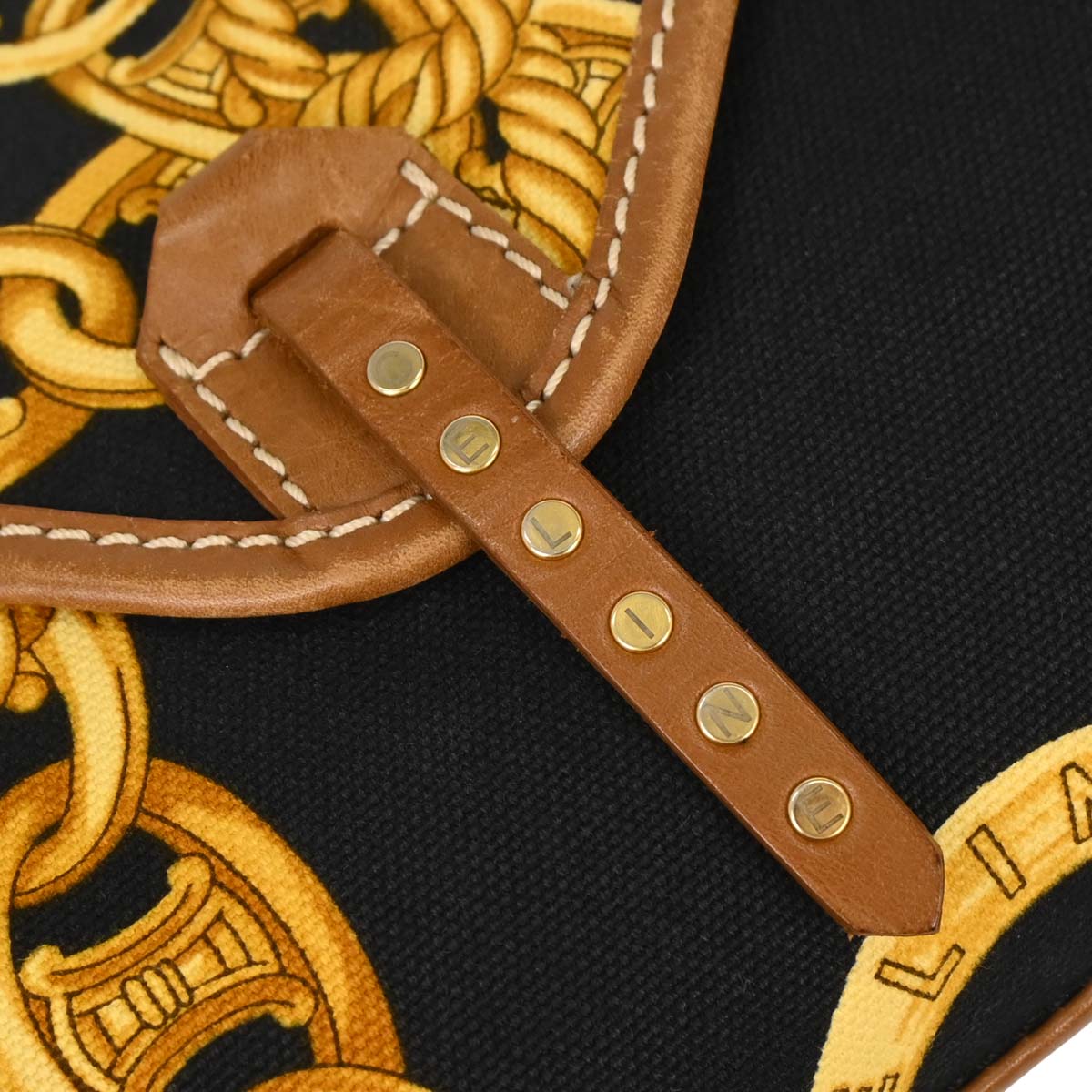 Celine Black Canvas Handbag