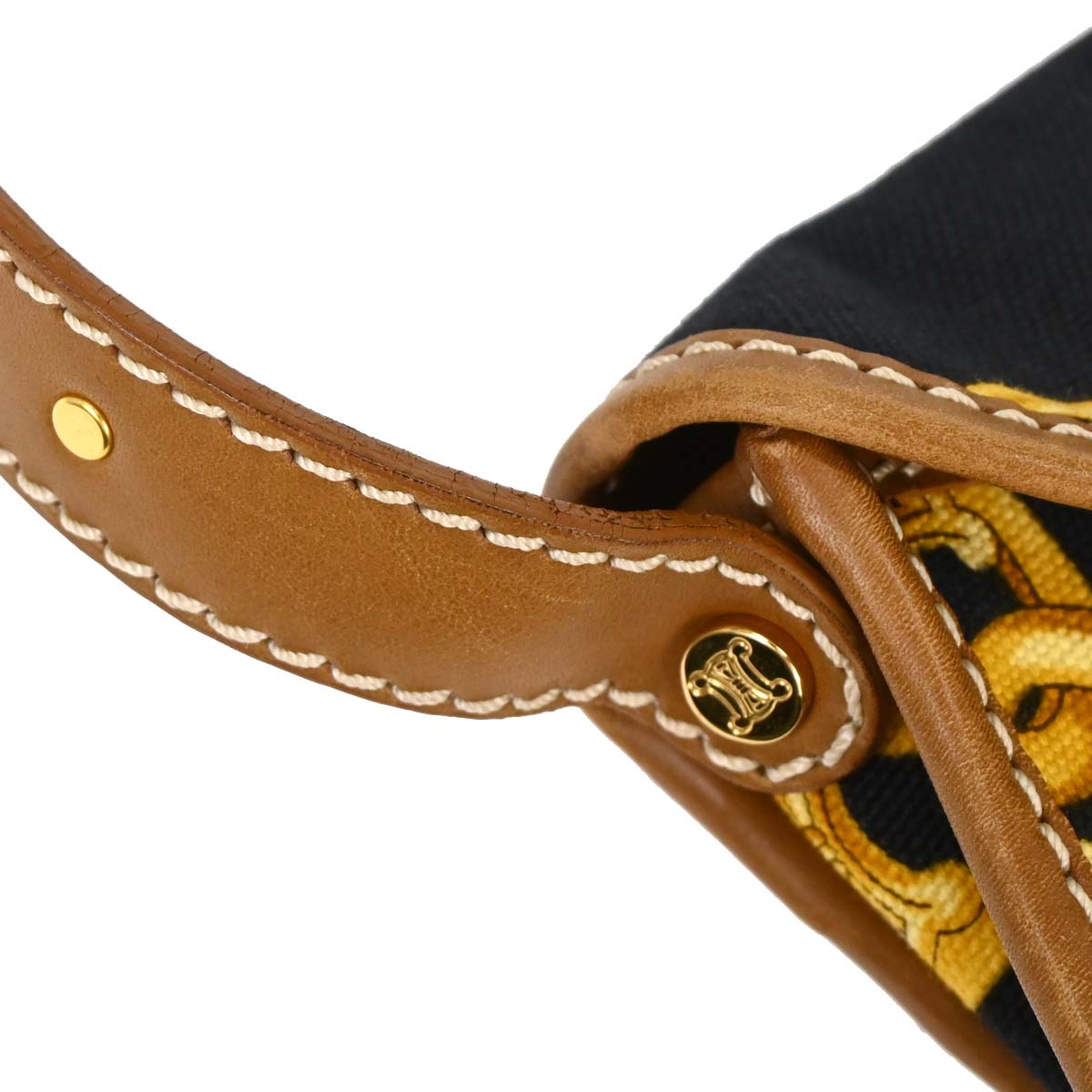 Celine Black Canvas Handbag