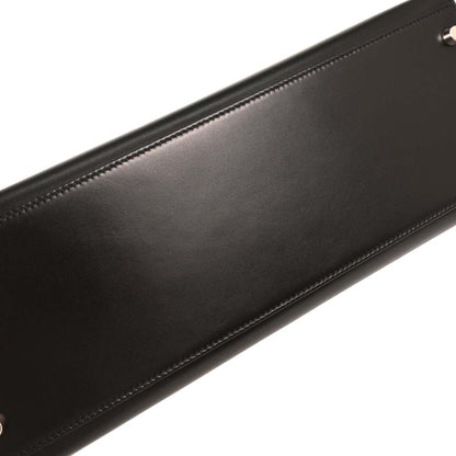 Hermes 1999 Black Box Calf Kelly 32 Sellier 2way Shoulder Handbag