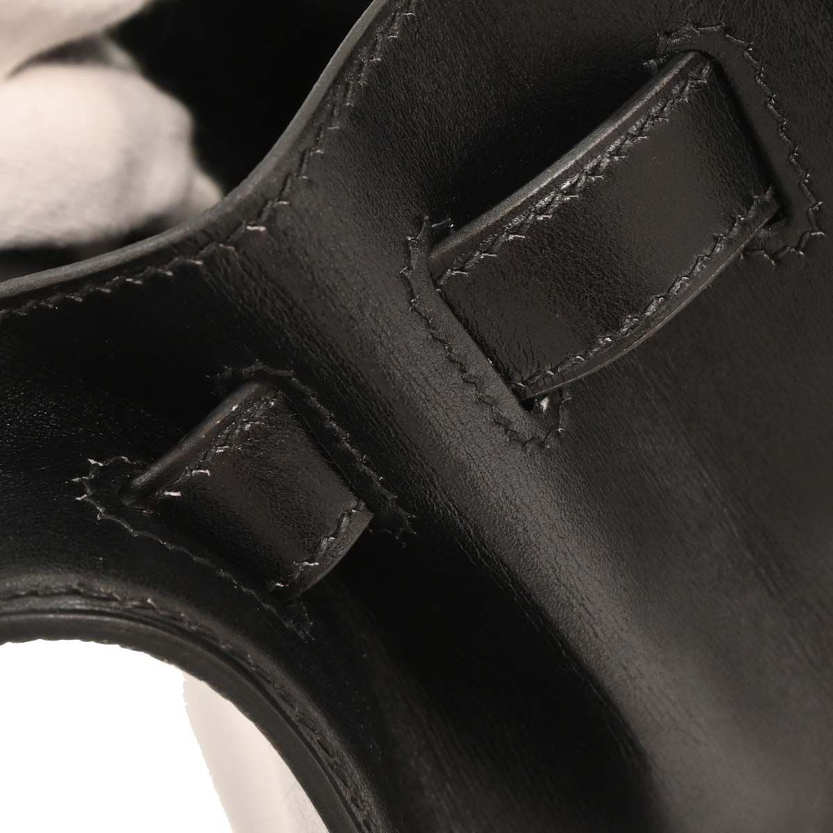 Hermes 1999 Black Box Calf Kelly 32 Sellier 2way Shoulder Handbag