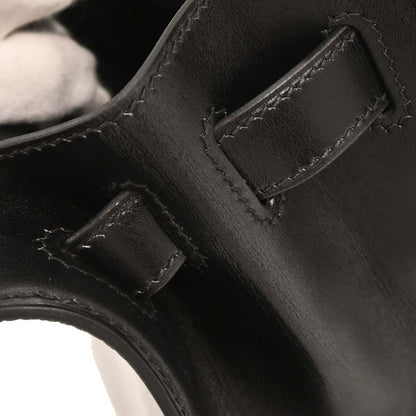 Hermes 1999 Black Box Calf Kelly 32 Sellier 2way Shoulder Handbag