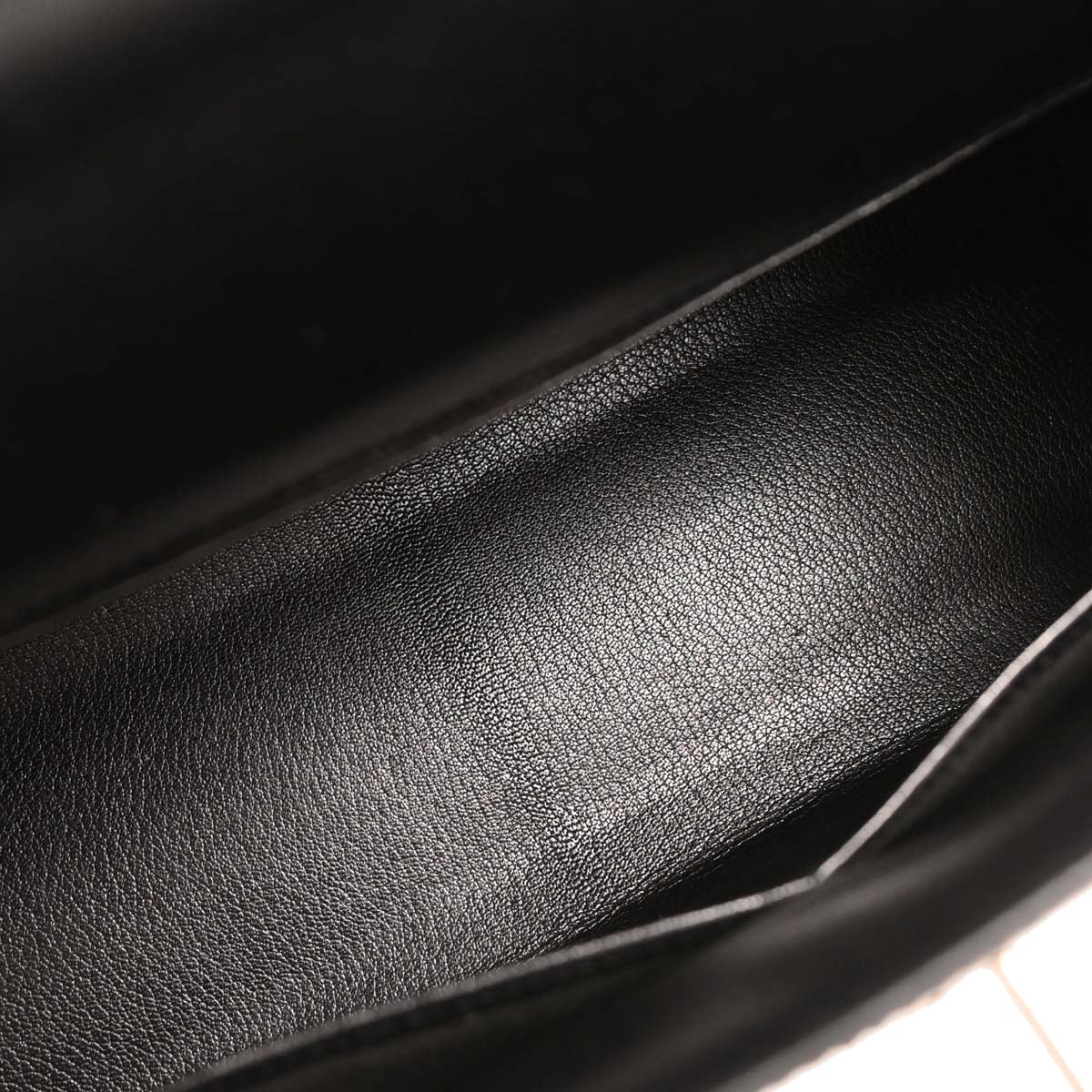 Hermes 1999 Black Box Calf Kelly 32 Sellier 2way Shoulder Handbag