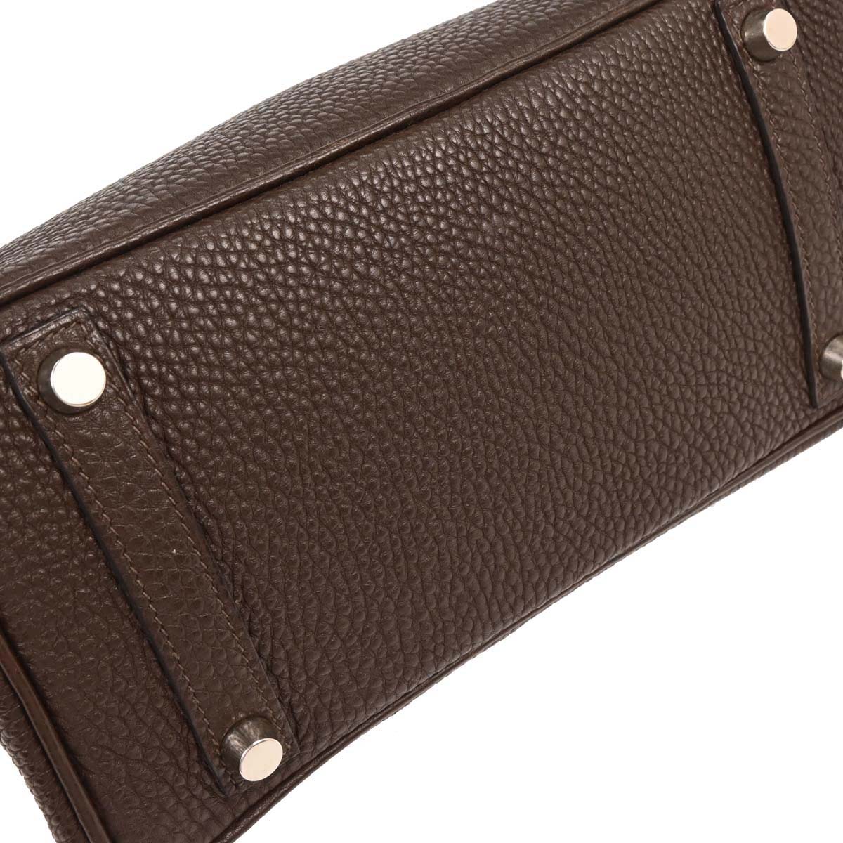 Hermes Ebene Togo Birkin 25 Handbag