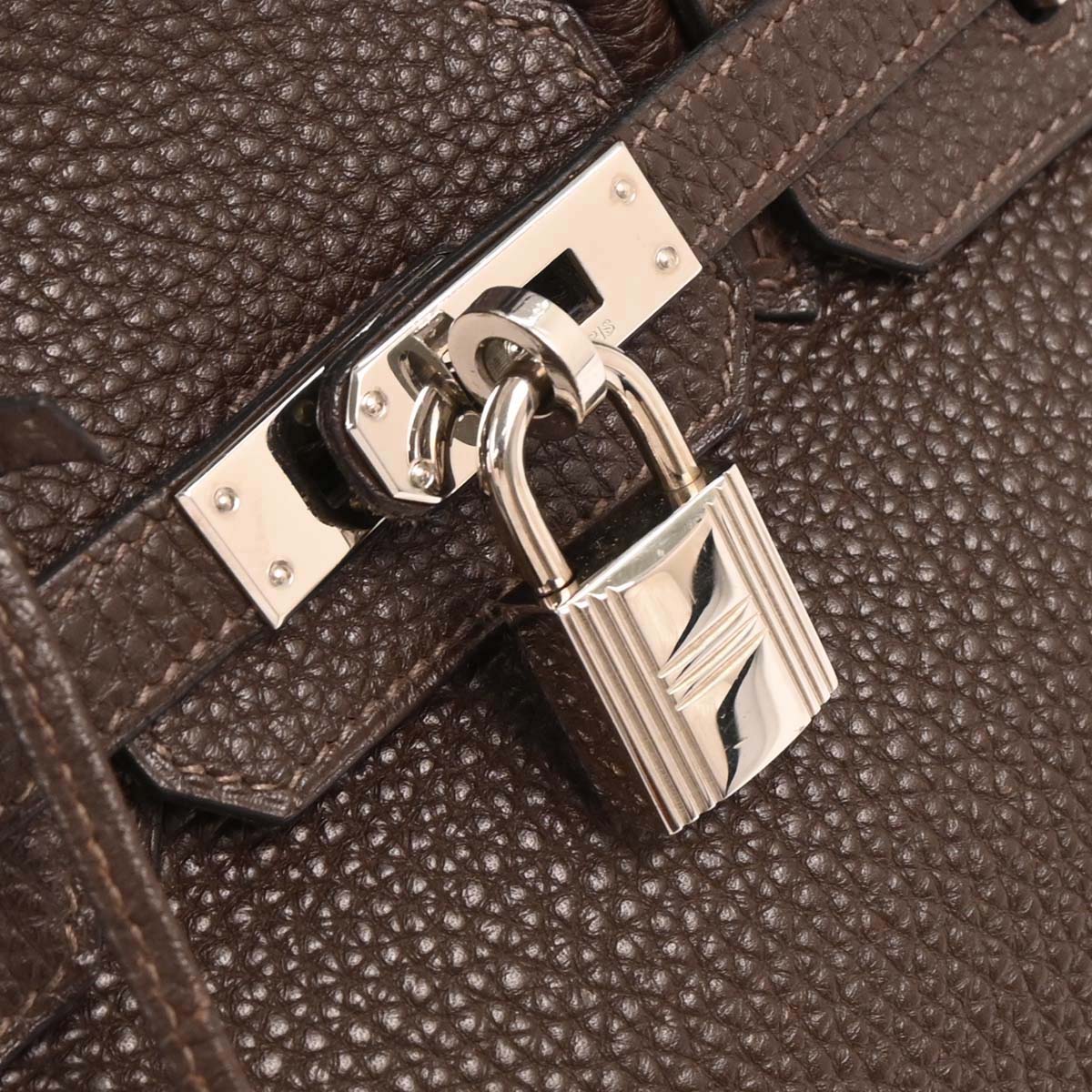 Hermes Ebene Togo Birkin 25 Handbag