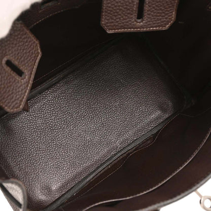 Hermes Ebene Togo Birkin 25 Handbag