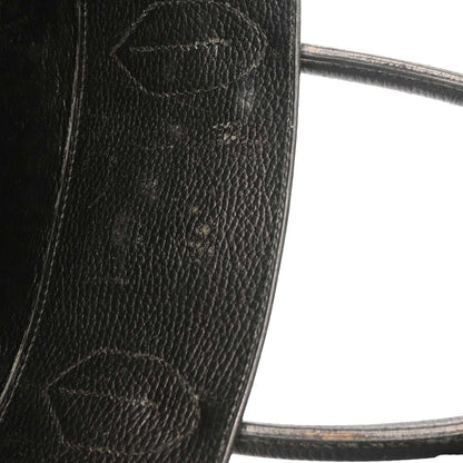 Hermes 1997 Black Taurillon Clemence Haut a Courroies 45 Handbag
