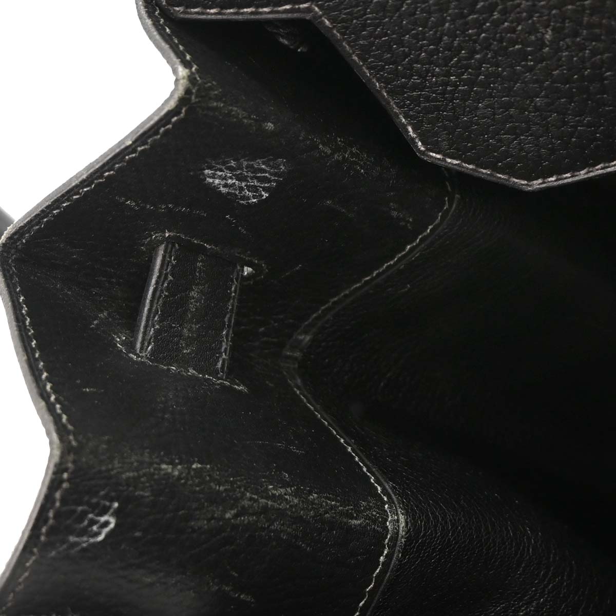 Hermes 1997 Black Taurillon Clemence Haut a Courroies 45 Handbag