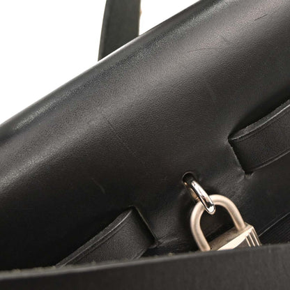 Hermes 2003 Black Beige Toile Officier GM Herbag PM 2 in 1 Handbag