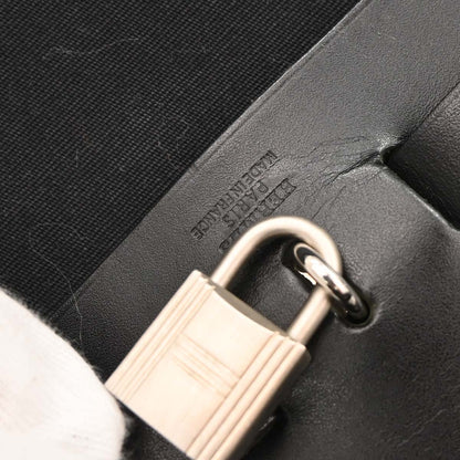 Hermes 2003 Black Beige Toile Officier GM Herbag PM 2 in 1 Handbag