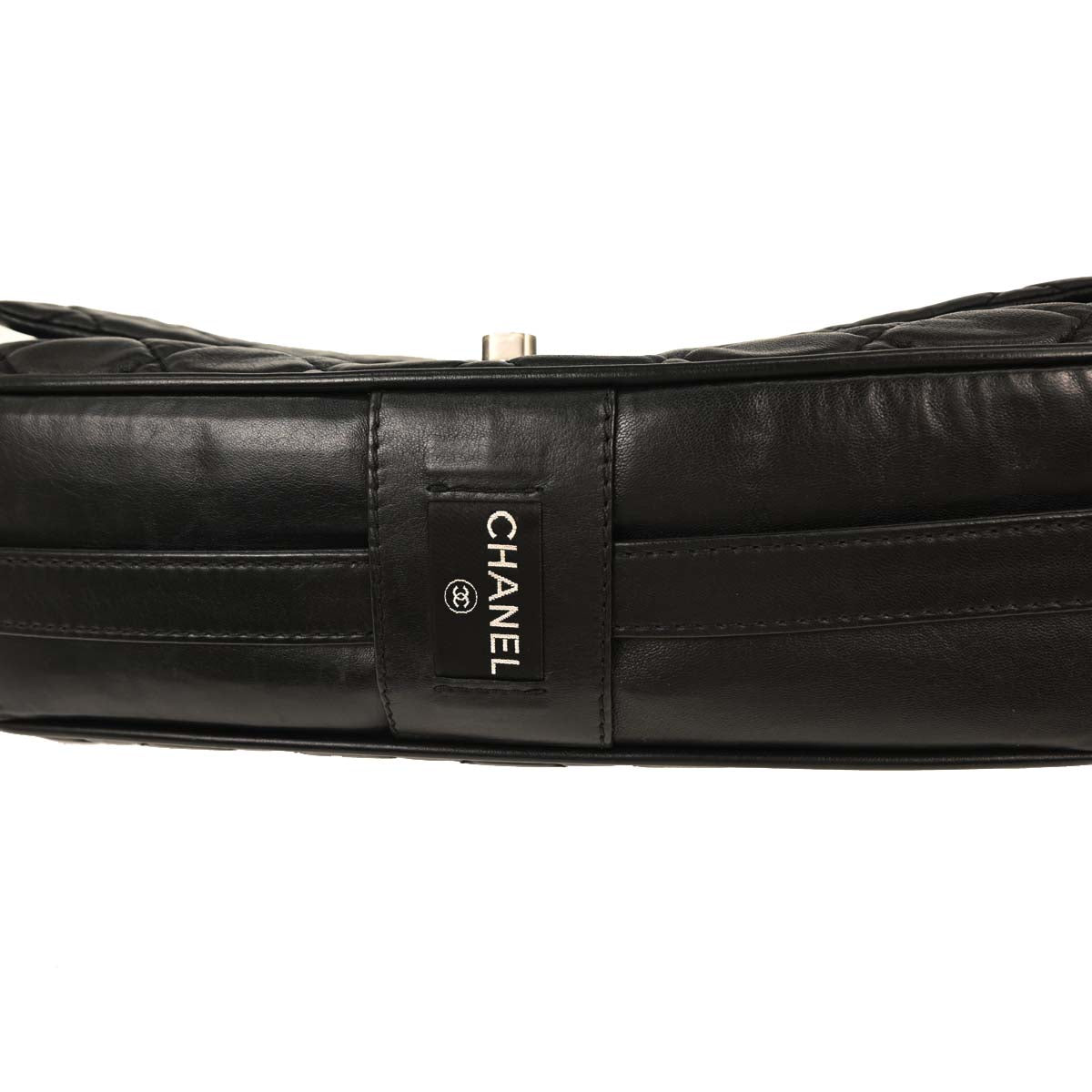 Chanel 2008-2009 Black Lambskin Secret Label Flap Handbag