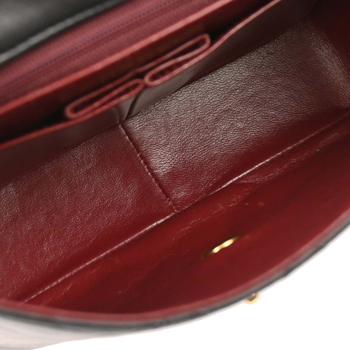 Chanel 1989-1991 Black Lambskin Classic Square Flap Shoulder Bag