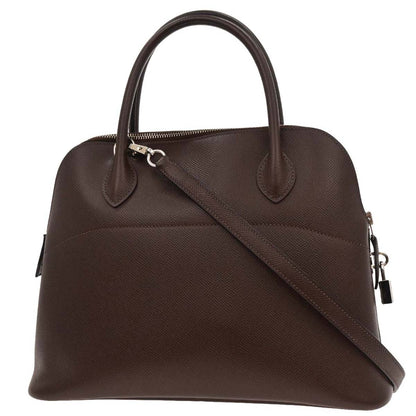 Hermes 2008 Havane Courchevel Bolide 31 2way Shoulder Handbag