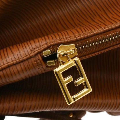 Fendi Brown Leather Backpack