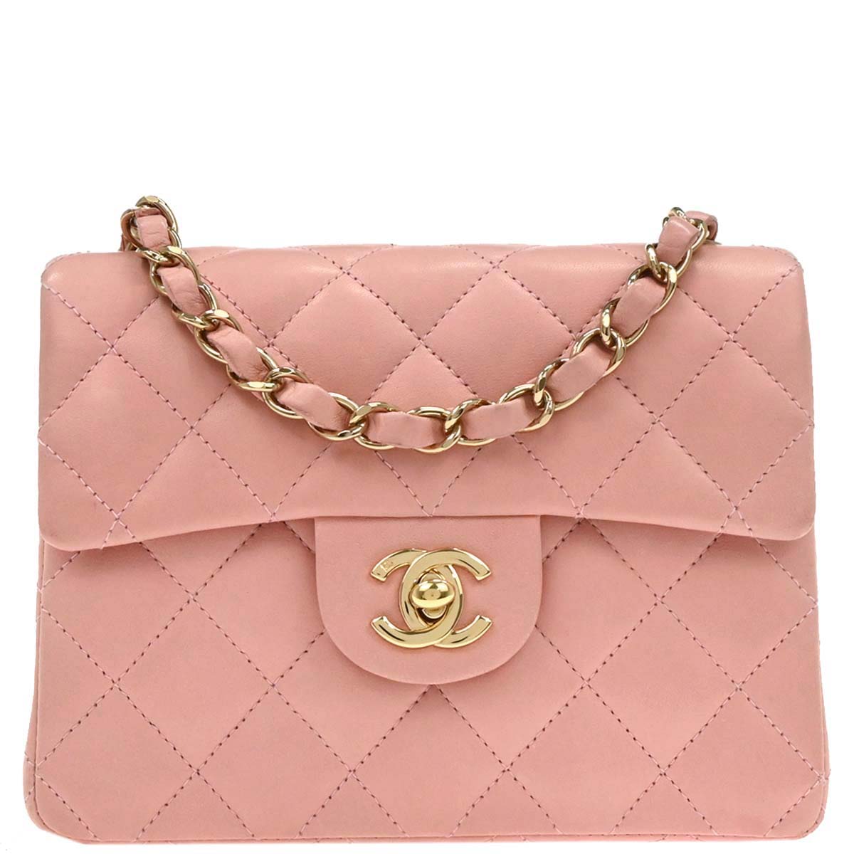 Chanel 2008-2009 Lambskin Mini Classic Square Flap Bag