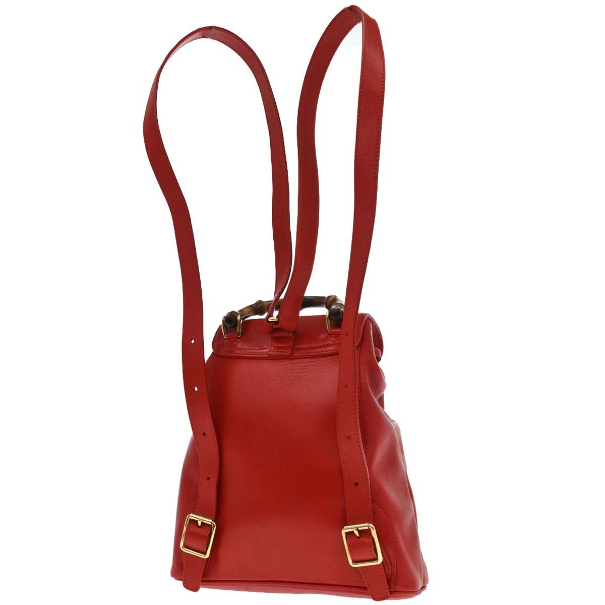 Gucci Red Bamboo Backpack