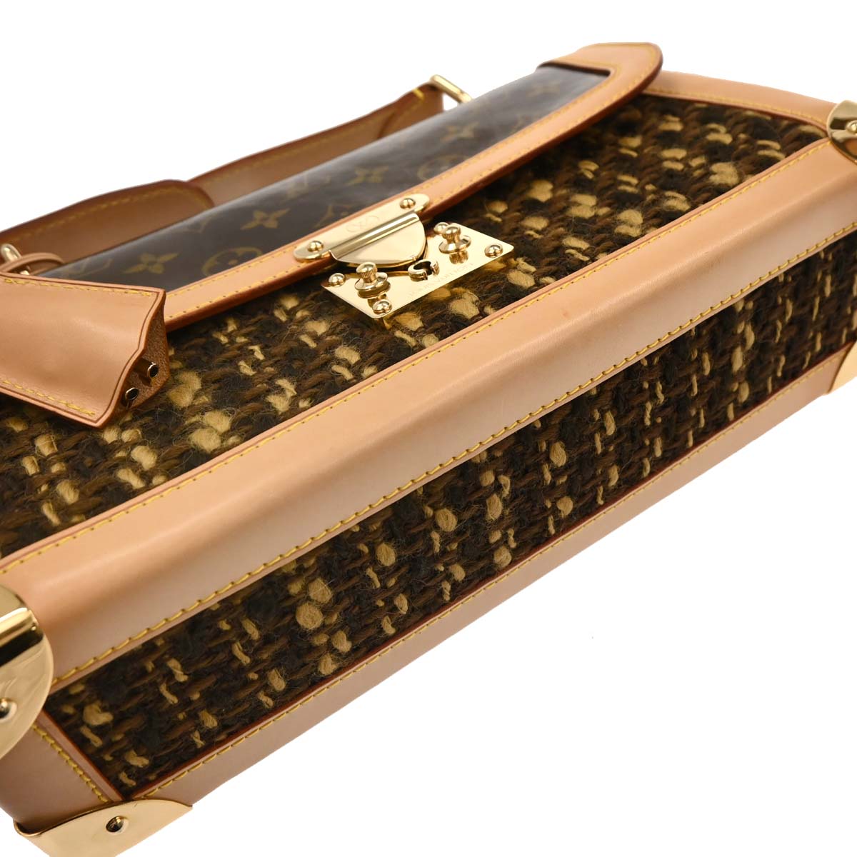 Louis Vuitton 2003 Tweed PVC Monogram Tweedy Handbag M92820