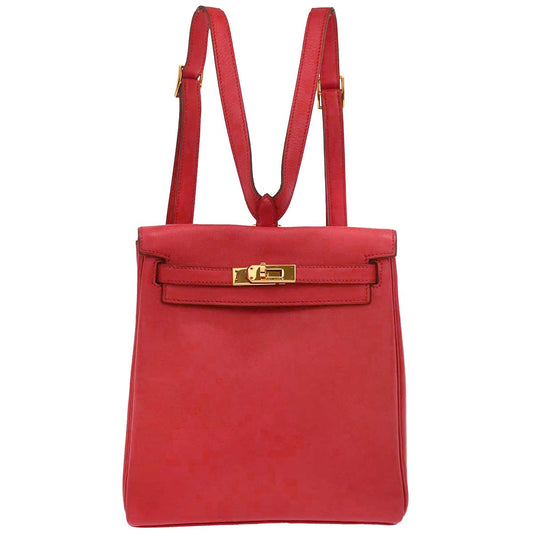 Hermes Rouge Vif Gulliver Kelly A Dos PM Backpack