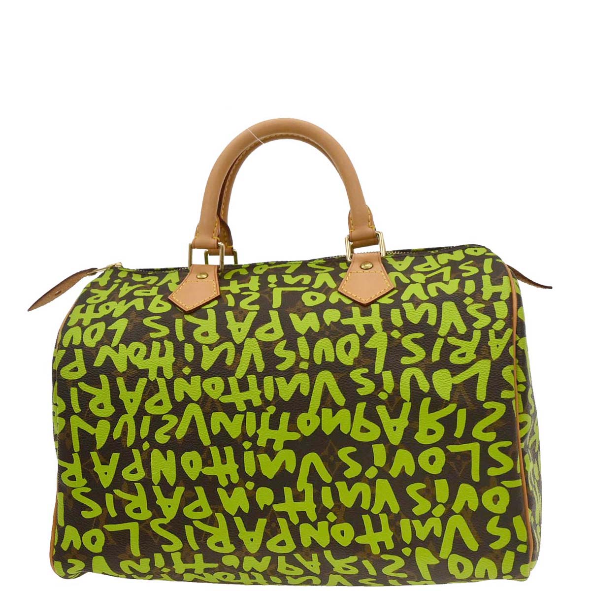 Louis Vuitton 2008 Green Monogram Graffiti Speedy 30 Handbag M93706