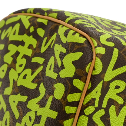 Louis Vuitton 2008 Green Monogram Graffiti Speedy 30 Handbag M93706