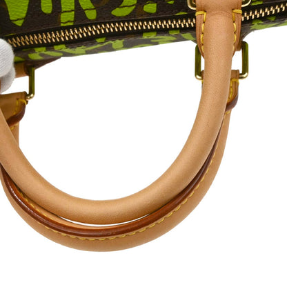 Louis Vuitton 2008 Green Monogram Graffiti Speedy 30 Handbag M93706