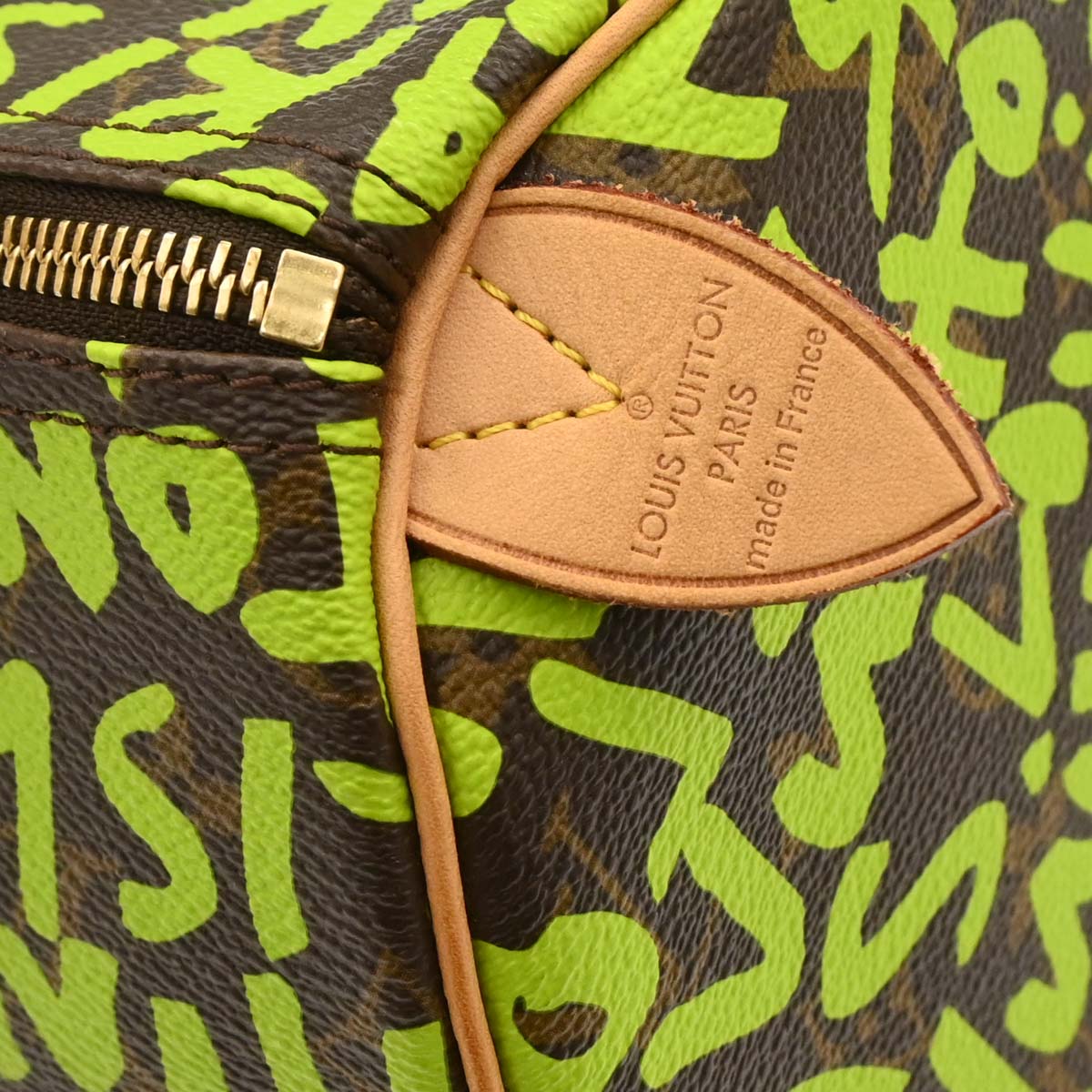Louis Vuitton 2008 Green Monogram Graffiti Speedy 30 Handbag M93706